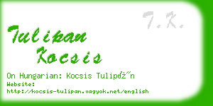 tulipan kocsis business card